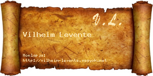 Vilheim Levente névjegykártya